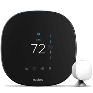 Ecobee Smart Thermostat displaying optimal inside temperatre