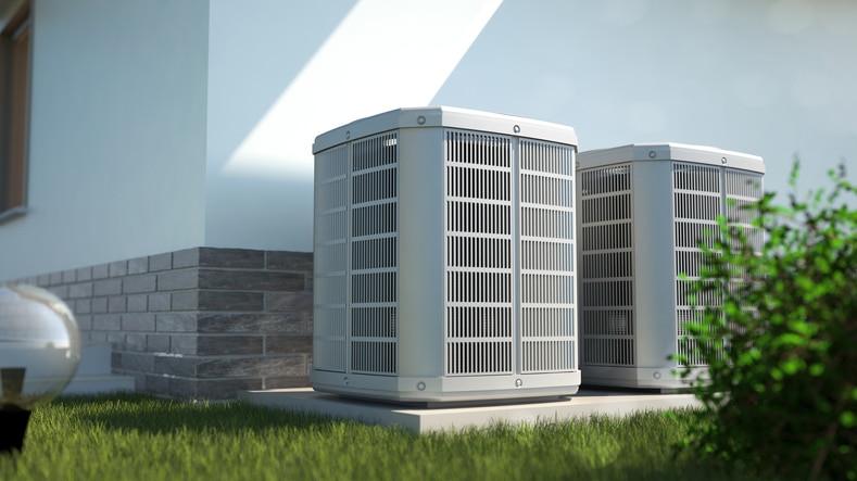 Carrier HVAC unit and products that have been installed at a home.